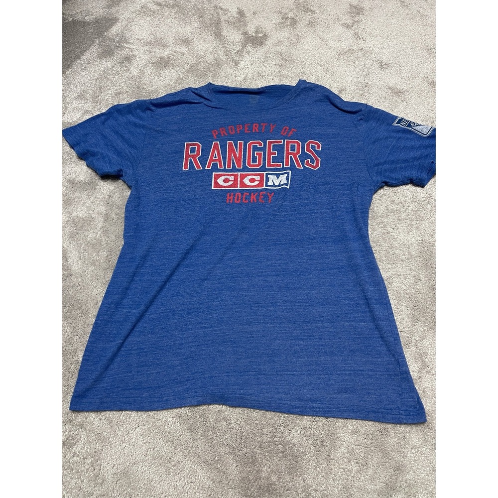 New York Rangers CCM Property Of Hockey Blue T-Shirt Men's